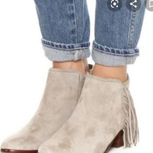 Sam Edelman Paige Putty Suede Booties size 7.5